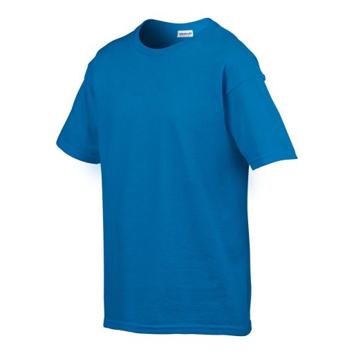Gildan GIB64000 rövid ujjú pamut gyerek póló - sapphire szín
