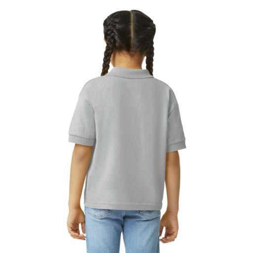 Gildan GIB8800 rövid ujjú galléros gyerek póló - sport grey szín