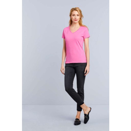 Gildan GIL4100 női rövid ujjú V-nyakú pamut póló