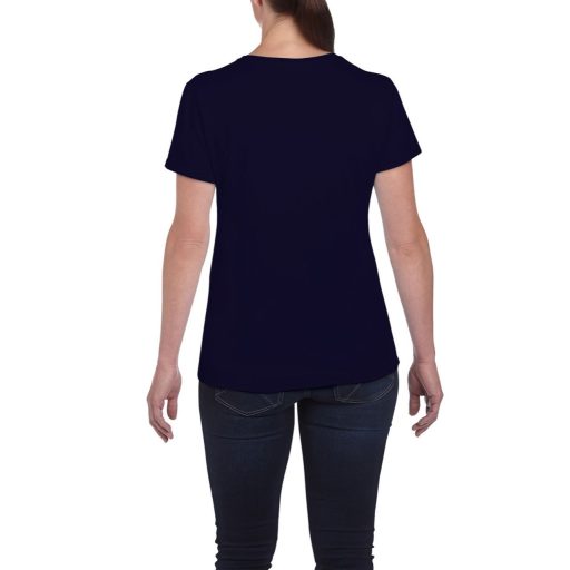 Gildan GIL5000 női rövid ujjú pamut póló - navy szín