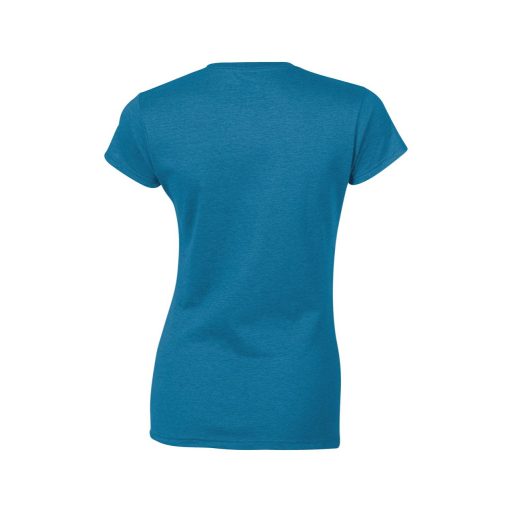 Gildan GIL64000 női rövid ujjú pamut póló - antique sapphire szín