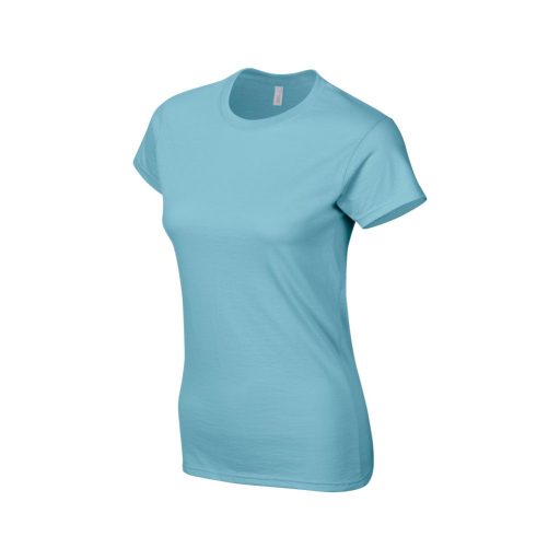Gildan GIL64000 női rövid ujjú pamut póló - sky szín