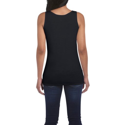 Gildan GIL64200 testhez álló női pamut trikó - black szín