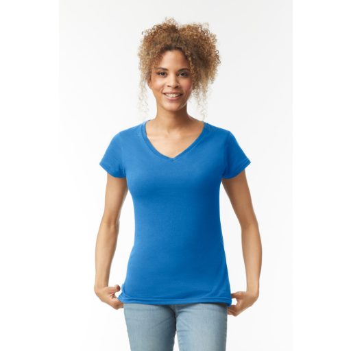 Gildan GIL64V00 női V-nyakú pamut póló