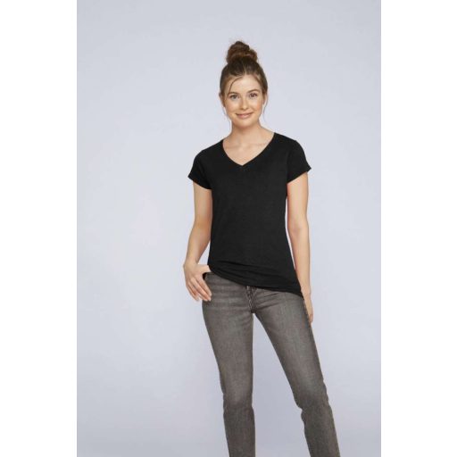 Gildan GIL64V00 női V-nyakú pamut póló