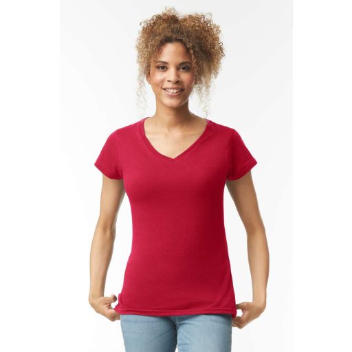 Gildan GIL64V00 női V-nyakú pamut póló