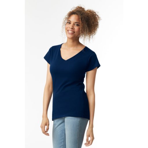 Gildan GIL64V00 női V-nyakú pamut póló