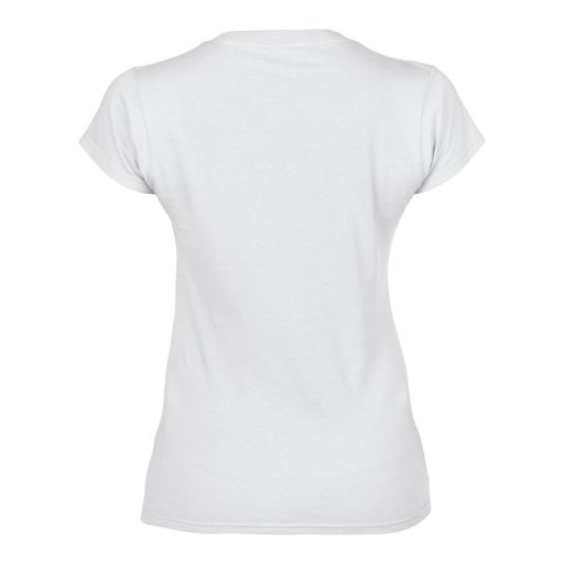 Gildan GIL64V00 női V-nyakú pamut póló - white szín