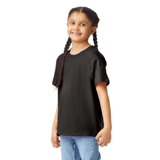 Gildan GIB3000 pamut gyerek póló - black szín