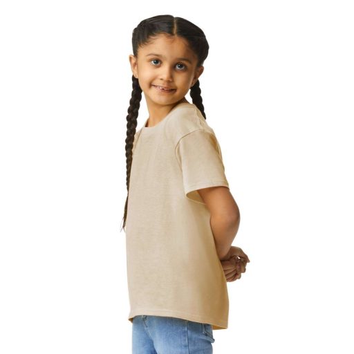 Gildan GIB3000 pamut gyerek póló - sand szín