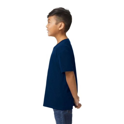 Gildan GIB65000 rövid ujjú pamut gyerek póló - navy szín