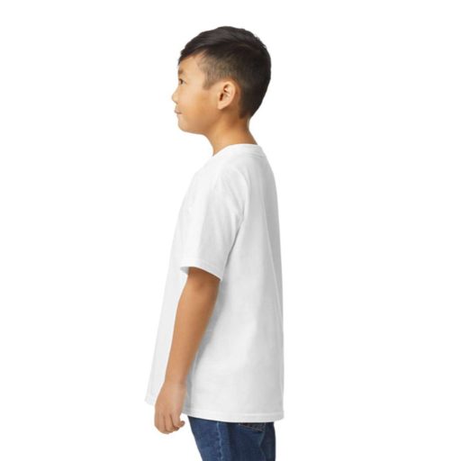 Gildan GIB65000 rövid ujjú pamut gyerek póló - white szín