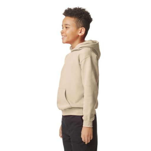 Gildan GIBSF500 kapucnis gyerek pulóver - sand szín