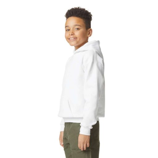 Gildan GIBSF500 kapucnis gyerek pulóver - white szín