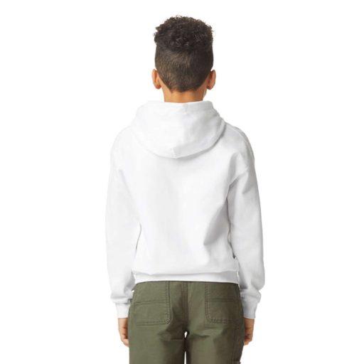 Gildan GIBSF500 kapucnis gyerek pulóver - white szín