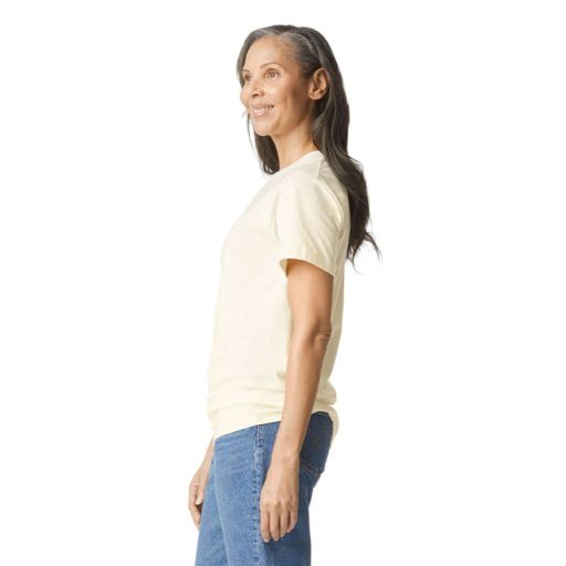 Gildan GIH000 unisex felnőtt pamut póló - off white szín