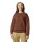 Gildan GISF000 kevertszálú unisex pulóver - cocoa szín