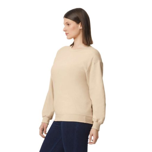 Gildan GISF000 kevertszálú unisex pulóver - sand szín