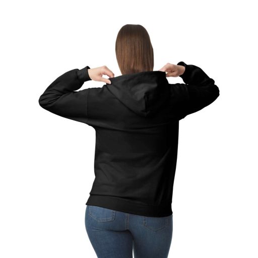 Gildan GISF500 kevertszálú unisex kapucnis pulóver - black szín