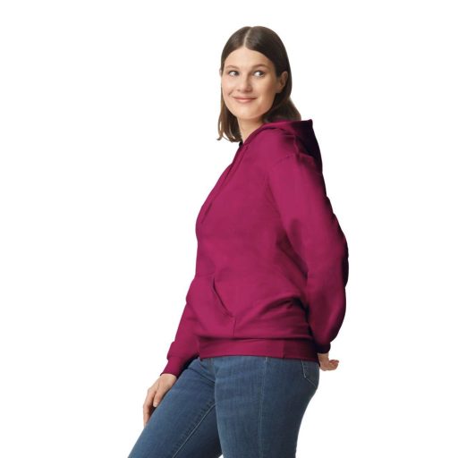 Gildan GISF500 kevertszálú unisex kapucnis pulóver - maroon szín