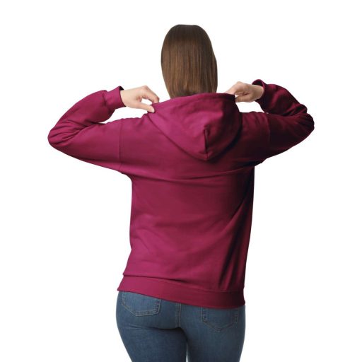 Gildan GISF500 kevertszálú unisex kapucnis pulóver - maroon szín