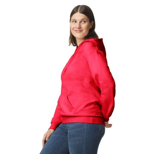 Gildan GISF500 kevertszálú unisex kapucnis pulóver - red szín