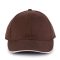 K-UP KP011 Orlando 6 paneles baseball sapka - chocolate/beige színben