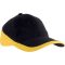 K-UP KP045 Racing kéttónusú 6 paneles baseball sapka - black/yellow színben