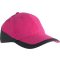 K-UP KP045 Racing kéttónusú 6 paneles baseball sapka - fuchsia/dark grey színben
