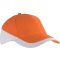 K-UP KP045 Racing kéttónusú 6 paneles baseball sapka - orange/white színben