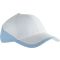 K-UP KP045 Racing kéttónusú 6 paneles baseball sapka - white/sky blue színben