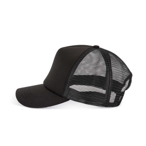 K-UP KP111 5 paneles kamionos mesh baseball sapka - black színben
