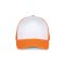K-UP KP111 5 paneles kamionos mesh baseball sapka - white/fluorescent orange színben