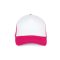 K-UP KP111 5 paneles kamionos mesh baseball sapka - white/fuchsia színben