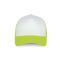 K-UP KP111 5 paneles kamionos mesh baseball sapka - white/fluorescent yellow színben