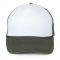 K-UP KP111 5 paneles kamionos mesh baseball sapka - white/grape leaf színben