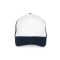 K-UP KP111 5 paneles kamionos mesh baseball sapka - white/navy színben