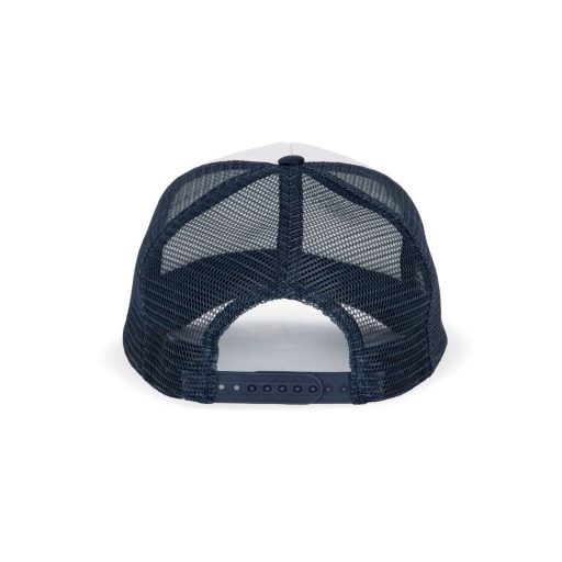 K-UP KP111 5 paneles kamionos mesh baseball sapka - white/navy színben