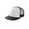 K-UP KP113 6 paneles kamionos baseball sapka lapos ellenzővel - white/black színben