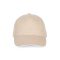 K-UP KP124 5 paneles kontrasztos baseball sapka - beige/white színben