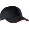 K-UP KP130 5 paneles kontrasztos baseball sapka - black/red színben