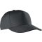 K-UP KP130 5 paneles kontrasztos baseball sapka - dark grey/black színben