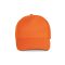 K-UP KP130 5 paneles kontrasztos baseball sapka - orange/dark grey színben
