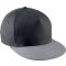 K-UP KP139 5 paneles baseball sapka lapos ellenzővel - dark grey/light grey színben