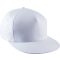 K-UP KP139 5 paneles baseball sapka lapos ellenzővel - white színben