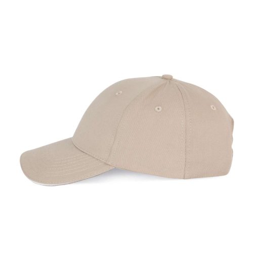 K-UP KP153 6 paneles kontrasztos baseball sapka - beige/white színben