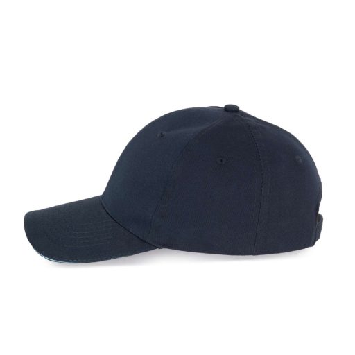 K-UP KP153 6 paneles kontrasztos baseball sapka - navy/sky blue színben