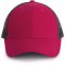K-UP KP158 6 paneles hálós baseball sapka - fuchsia/dark grey színben