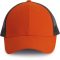 K-UP KP158 6 paneles hálós baseball sapka - spicy orange/dark grey színben