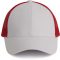 K-UP KP158 6 paneles hálós baseball sapka - white/red színben